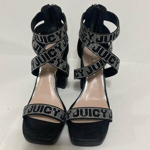 Juicy Couture Macarena Black Heel Strappy Sandal size 8
